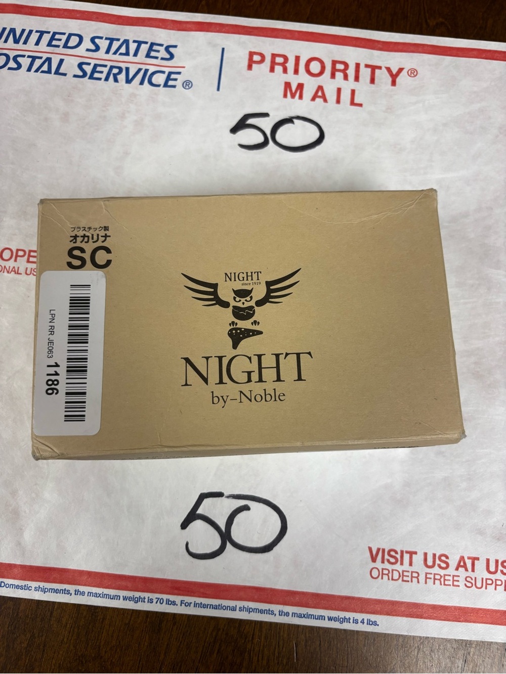 Night By Noble Plastic Ocarina SC Black black